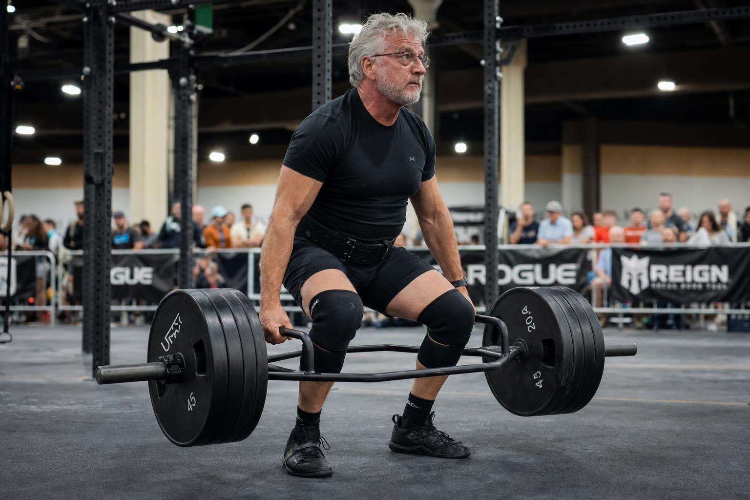 Barbell and training notebook in a gym corner, no people