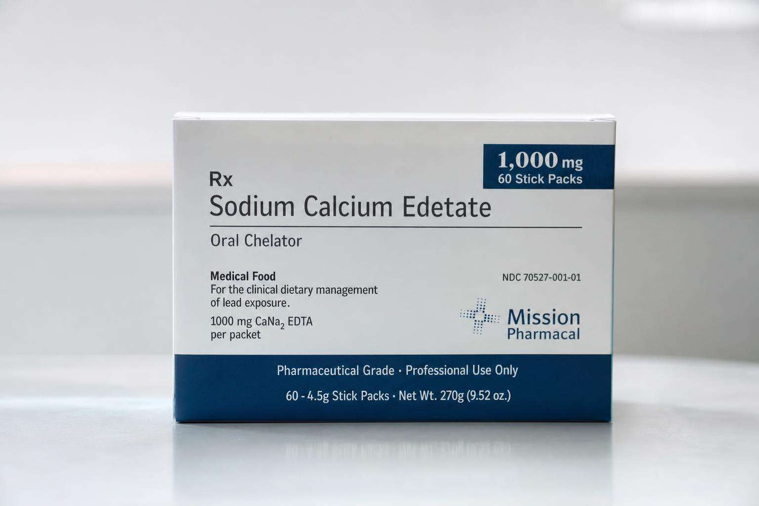 Prescription blister pack and infusion set on white clinical surface