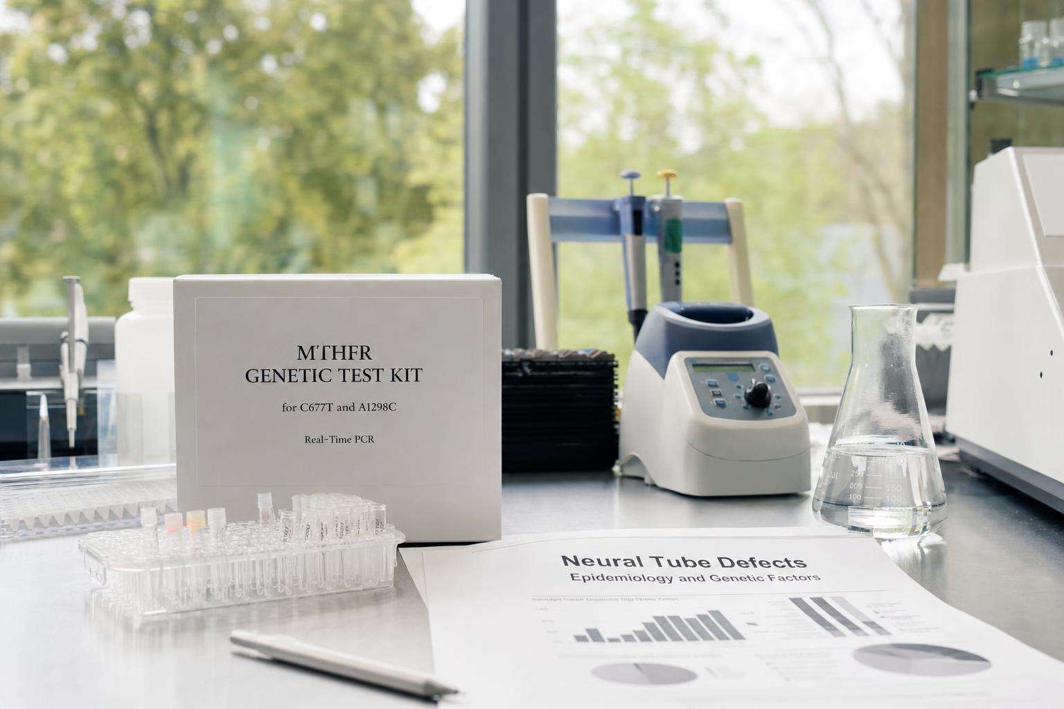 Abstract pregnancy calendar with folic acid tablets, soft light, no people