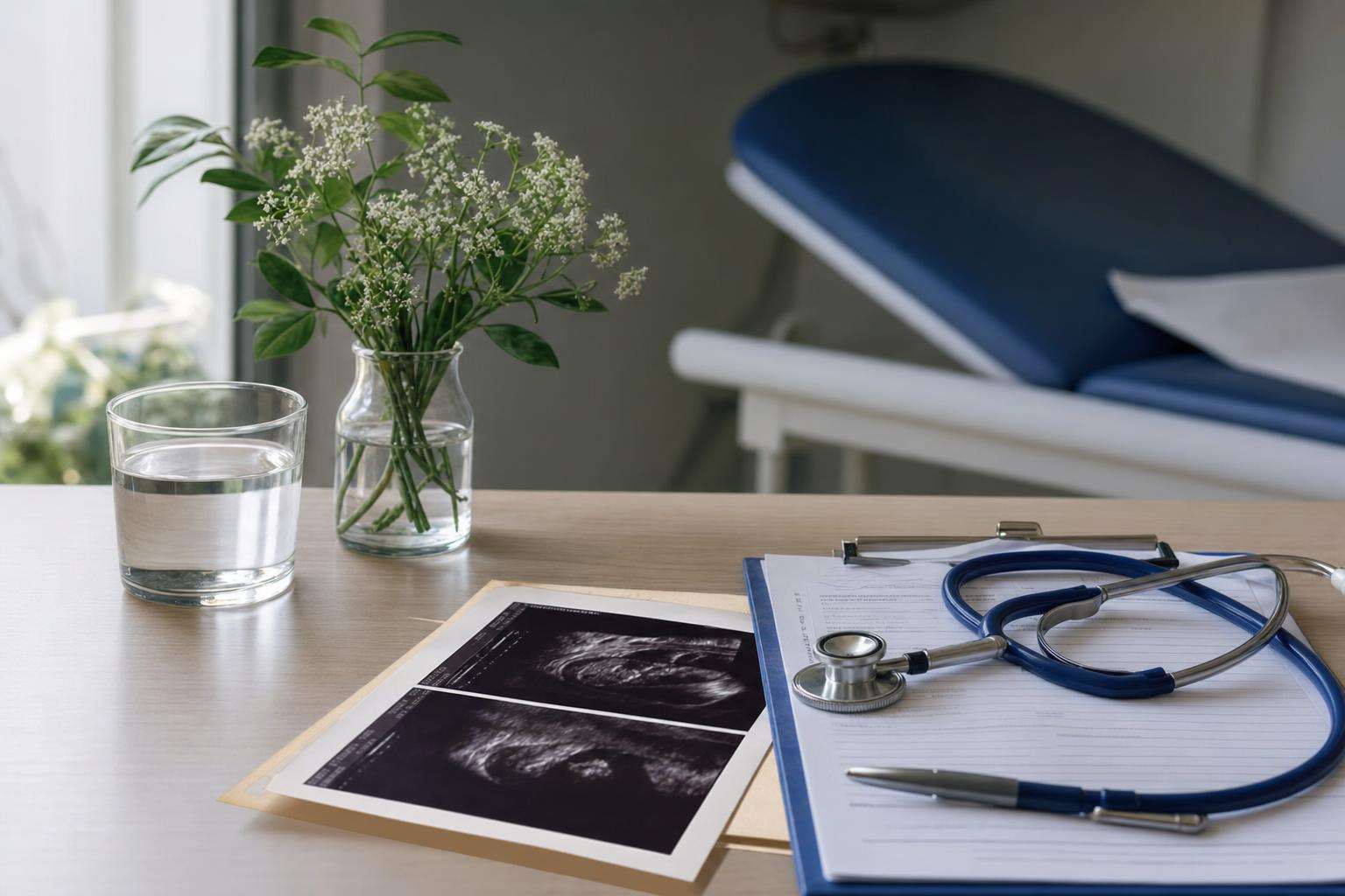 Prenatal vitamins and clean produce still life, no people